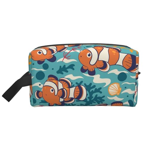 Make-up-Tasche, niedlicher Clownfisch, Reise-Kosmetiktasche, Kulturbeutel, tragbarer Make-up-Taschen-Organizer von GRatka