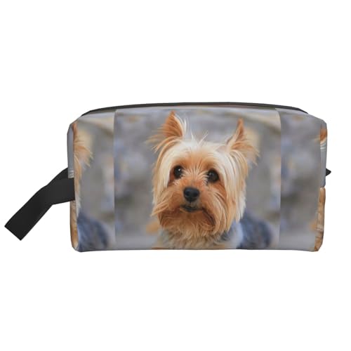 Make-up-Tasche, niedlicher Yorkies-Hund, Reise-Kosmetiktasche, Kulturbeutel, tragbarer Make-up-Taschen-Organizer von GRatka