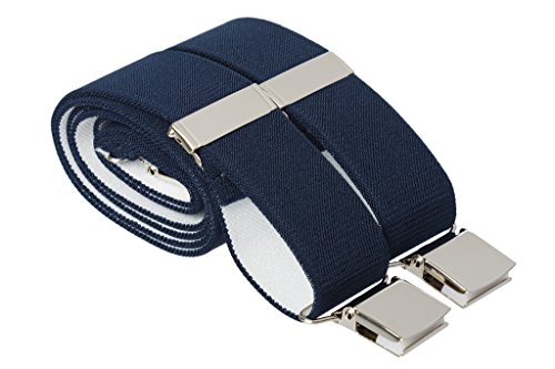 3XL 4XL 142 152 cm strapazierfähige Hosenträger für Herren, starker Clip, 35 mm breite Hosenträger Gr. XXXX-Large, midnight blue von GS BRACES