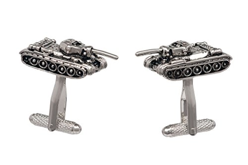 Manschettenknöpfe im Militär-Stil, Panzer-Design, in GS-Box von GS CUFFLINKS