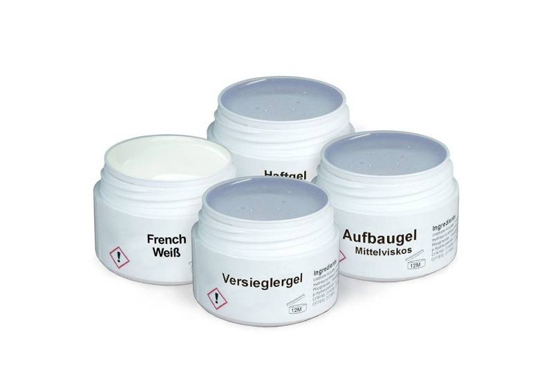 GS-Nails UV-Gel Set 4 x 15ml French Weiß, Mit Gilbschutz von GS-Nails