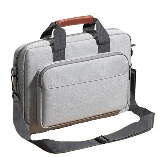 GSCLZ Laptoptasche Business Messenger Schulter Handtasche 15,6 Zoll wasserdichte Notebooktasche Computer Handtasche Aktentasche Tasche(Light Gray,15.4 to 16 inch) von GSCLZ