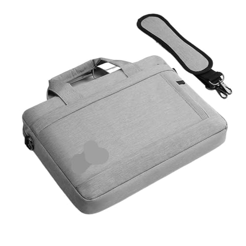 GSCLZ Laptoptasche Hülle Schultertasche for M1 M2 14 15 15.6 17 Zoll Macbook Air Pro 13.3 Huawei Asus Dell Notebook Aktentaschen(MODEL 1-LIGHT GREY,17.3inch) von GSCLZ