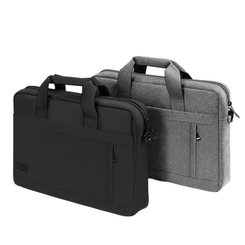 GSCLZ Laptoptasche Hülle Schultertasche for M1 M2 14 15 15.6 17 Zoll Macbook Air Pro 13.3 Huawei Asus Dell Notebook Aktentaschen(MODEL 3-DEEP GREY,14inch) von GSCLZ