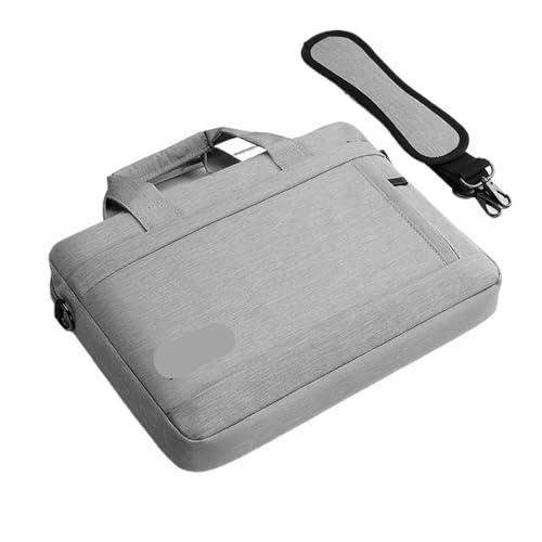 GSCLZ Laptoptasche Hülle Schultertasche for M1 M2 14 15 15.6 17 Zoll Macbook Air Pro 13.3 Huawei Asus Dell Notebook Aktentaschen(MODEL 3-LIGHT GREY,15-15.6inch) von GSCLZ