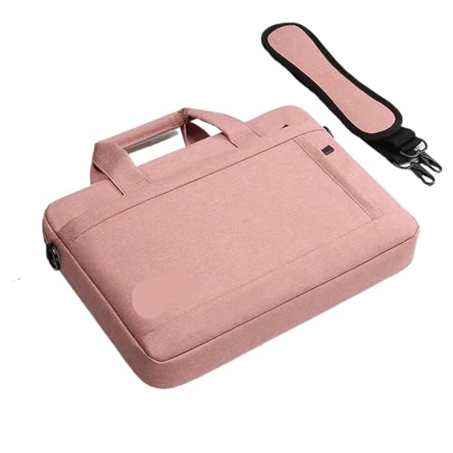 GSCLZ Laptoptasche Hülle Schultertasche for M1 M2 14 15 15.6 17 Zoll Macbook Air Pro 13.3 Huawei Asus Dell Notebook Aktentaschen(MODEL 3-PINK,15-15.6inch) von GSCLZ