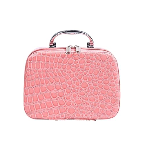 Kosmetiktasche Frauen Kosmetikerinnen Make-up Case Kosmetiktasche Hohe Qualität Reise Organizer Beauty Box Kosmetik Schmuck Toolbox Make Up Bag (Color : Pink) von GSCLZ