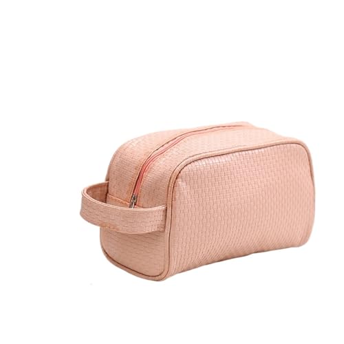 Kosmetiktasche wasserdichte Kultur- Pu. Leder Reise Kosmetiktasche Organizer Frauen Makeup Tasche Make Up Fall Beauty Storage Taschen Make Up Bag (Color : Pink) von GSCLZ