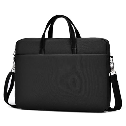 Laptop Tasche 13,3 14 15,6 17 Zoll Notebook Tasche Schulter Handtasche Notebook Tasche Wasserdichte Aktentasche(Black,For 13-13.3 inch) von GSCLZ