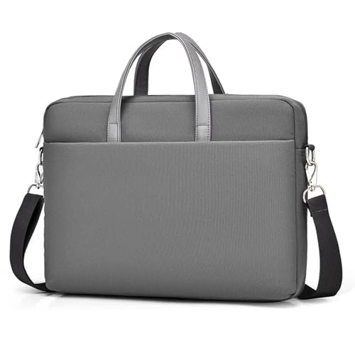 Laptop Tasche 13,3 14 15,6 17 Zoll Notebook Tasche Schulter Handtasche Notebook Tasche Wasserdichte Aktentasche(Gray,For 15-16 inch) von GSCLZ