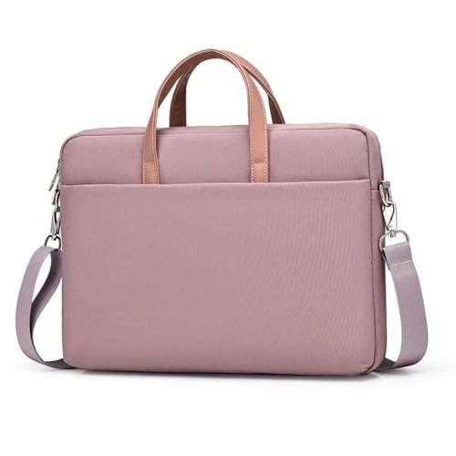 Laptop Tasche 13,3 14 15,6 17 Zoll Notebook Tasche Schulter Handtasche Notebook Tasche Wasserdichte Aktentasche(Pink,For 15-16 inch) von GSCLZ