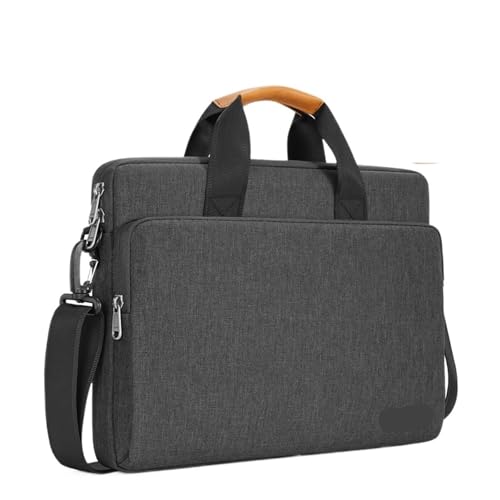 Laptop Tasche Aktentasche 13,3 14 15,6 17,3 Zoll Computer Schulter Tasche Wasserdichte Notebook Abdeckung Tragen Tasche(Dark Grey,17.3 inch) von GSCLZ