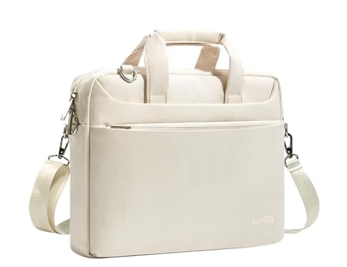 Laptop Umhängetasche 13,3 14 15,6 Zoll Notebook Messenger Handtaschen Wasserdichte Notebook Tasche Computer Handtasche Aktentasche Tasche(Beige,15.4 to 16 inch) von GSCLZ