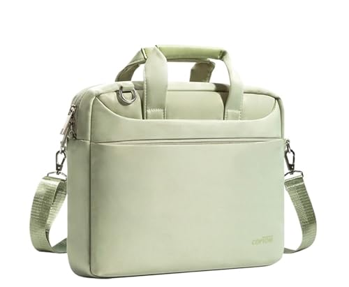 Laptop Umhängetasche 13,3 14 15,6 Zoll Notebook Messenger Handtaschen Wasserdichte Notebook Tasche Computer Handtasche Aktentasche Tasche(Green,13 13.3 inch) von GSCLZ