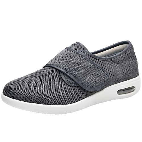 GSFY Damen Diabetiker-Schuhe, breite Breite, Ödemschuhe, atmungsaktiv, Memory-Schaum, leichte Wander-Sneaker für ältere geschwollene Füße, GRAU, 41.5 EU Weit GSFY Damen Diabetiker-Schuhe, breite Breite, Ödemschuhe, atmungsaktiv, Memory-Schaum, leichte Wander-Sneaker für ältere geschwollene Füße, GRAU, 41.5 EU Weit von GSFY