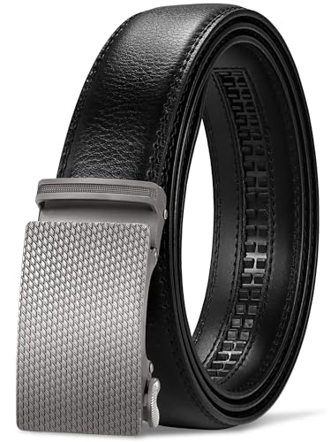 GSG SINCE 1998 Herren Ledergürtel 35mm – Automatischer Ratschenverschluss ohne Löcher – Ideal für Anzug & Business-Kleidung von GSG SINCE 1998