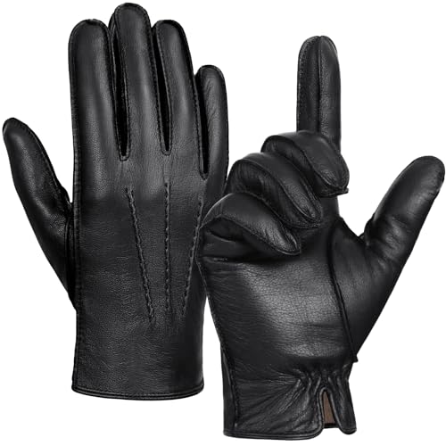 GSG SINCE 1998 Chromfrei Lederhandschuhe für Herren mit Futter Winterhandschuhe mit warmem Wollfutter Touchscreen Schaffellhandschuhe zum Autofahren Schwarz XL GSG SINCE 1998 Chromfrei Lederhandschuhe für Herren mit Futter Winterhandschuhe mit warmem Wollfutter Touchscreen Schaffellhandschuhe zum Autofahren Schwarz XL von GSG SINCE 1998