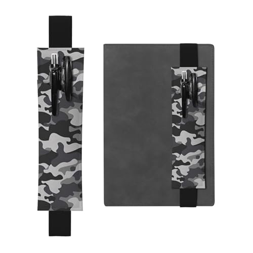 GSGCSBYMLG Abstraktes Camouflage-bedrucktes Leder-Stifthalter, Lesezeichen, Federmäpp, Schwarz , Einheitsgröße, Münztasche von GSGCSBYMLG