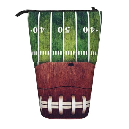 GSGCSBYMLG American Football Field and Ball Printed Pencil Telescopic Vertical Pencil Case von GSGCSBYMLG