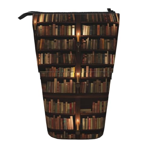 GSGCSBYMLG Bibliotheks-Bücherregal Buch gedruckt Bleistift Teleskop Vertikal Federmä von GSGCSBYMLG