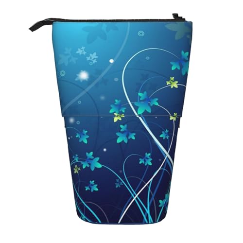 GSGCSBYMLG Blue Swirl bedrucktes Teleskop-Federmäppchen von GSGCSBYMLG