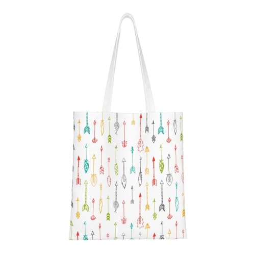 GSGCSBYMLG Bunte handgezeichnete Kunst mit Pfeilen im Boho-Stil, Einkaufstasche, Tragetasche, waschbare Aufbewahrungstasche GSGCSBYMLG Bunte handgezeichnete Kunst mit Pfeilen im Boho-Stil, Einkaufstasche, Tragetasche, waschbare Aufbewahrungstasche von GSGCSBYMLG
