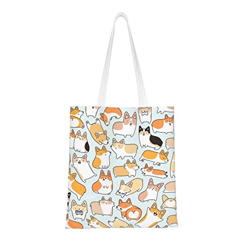 GSGCSBYMLG Corgi Einkaufstasche mit Hundemotiv, waschbare Aufbewahrungstasche GSGCSBYMLG Corgi Einkaufstasche mit Hundemotiv, waschbare Aufbewahrungstasche von GSGCSBYMLG