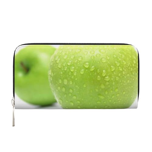 GSGCSBYMLG Cyan Fruit Printed Leather Hand Wallet Men Women Zip Clutch Card Holder, Schwarz , Einheitsgröße von GSGCSBYMLG