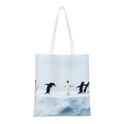 GSGCSBYMLG Einkaufstasche, Motiv: Pinguine auf dem Eisberg, waschbare Aufbewahrungstasche GSGCSBYMLG Einkaufstasche, Motiv: Pinguine auf dem Eisberg, waschbare Aufbewahrungstasche von GSGCSBYMLG