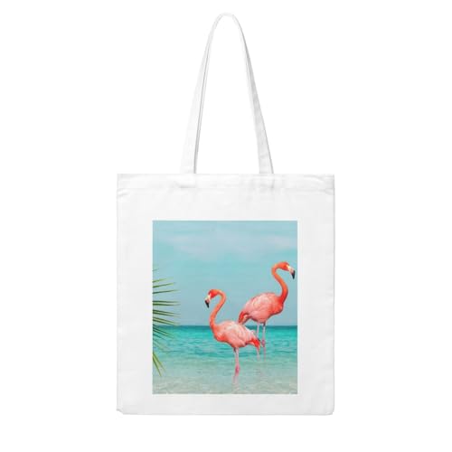 GSGCSBYMLG Einkaufstasche aus Segeltuch, Motiv: Flamingo im Wasser, waschbar, Einkaufstasche GSGCSBYMLG Einkaufstasche aus Segeltuch, Motiv: Flamingo im Wasser, waschbar, Einkaufstasche von GSGCSBYMLG