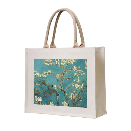 GSGCSBYMLG Einkaufstasche aus Segeltuch, Motiv: Mandelblüten von GSGCSBYMLG