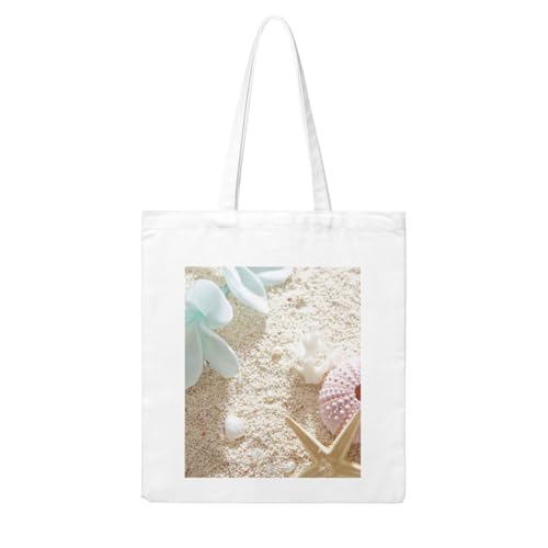 GSGCSBYMLG Einkaufstasche aus Segeltuch, Motiv: blaue Zen-Blume mit Seestern am Strand, waschbare Einkaufstasche GSGCSBYMLG Einkaufstasche aus Segeltuch, Motiv: blaue Zen-Blume mit Seestern am Strand, waschbare Einkaufstasche von GSGCSBYMLG