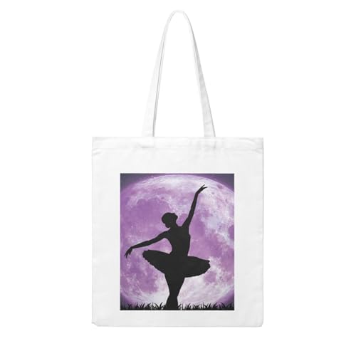 GSGCSBYMLG Einkaufstasche aus Segeltuch mit Ballerina-Tanz-Motiv, waschbare Einkaufstasche GSGCSBYMLG Einkaufstasche aus Segeltuch mit Ballerina-Tanz-Motiv, waschbare Einkaufstasche von GSGCSBYMLG