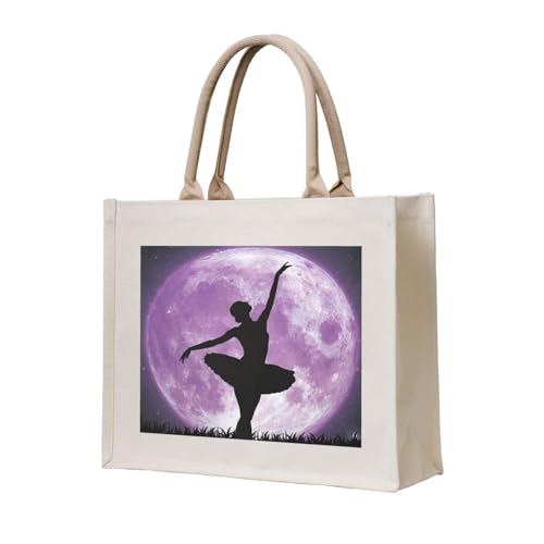 GSGCSBYMLG Einkaufstasche aus Segeltuch mit Ballerina-Tanz-Motiv GSGCSBYMLG Einkaufstasche aus Segeltuch mit Ballerina-Tanz-Motiv von GSGCSBYMLG