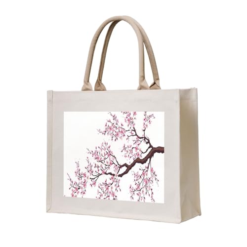 GSGCSBYMLG Einkaufstasche aus Segeltuch mit Kirschblüten-Baum-Motiv GSGCSBYMLG Einkaufstasche aus Segeltuch mit Kirschblüten-Baum-Motiv von GSGCSBYMLG