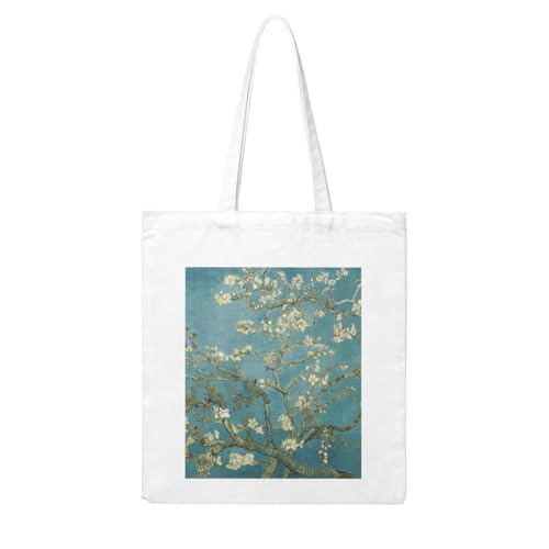 GSGCSBYMLG Einkaufstasche aus Segeltuch mit Mandelblüten-Motiv, waschbar GSGCSBYMLG Einkaufstasche aus Segeltuch mit Mandelblüten-Motiv, waschbar von GSGCSBYMLG