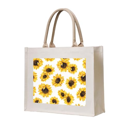 GSGCSBYMLG Einkaufstasche aus Segeltuch mit Sonnenblumen-Motiv GSGCSBYMLG Einkaufstasche aus Segeltuch mit Sonnenblumen-Motiv von GSGCSBYMLG