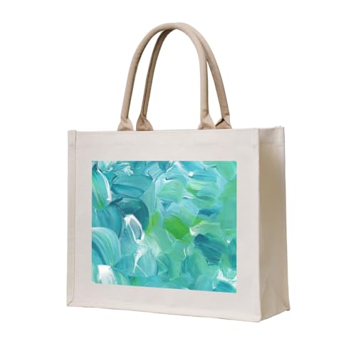 GSGCSBYMLG Einkaufstasche aus Segeltuch mit blauer Ölfarbe von GSGCSBYMLG