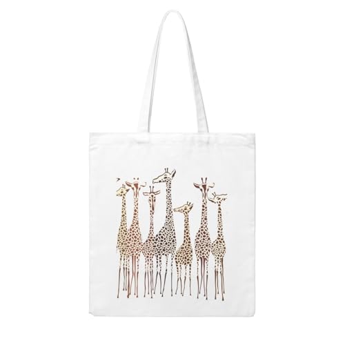 GSGCSBYMLG Einkaufstasche aus Segeltuch mit niedlichem Cartoon-Giraffen-Motiv, waschbar GSGCSBYMLG Einkaufstasche aus Segeltuch mit niedlichem Cartoon-Giraffen-Motiv, waschbar von GSGCSBYMLG