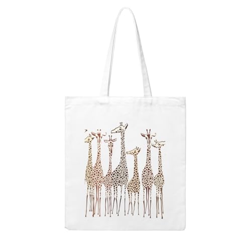 GSGCSBYMLG Einkaufstasche aus Segeltuch mit niedlichem Cartoon-Giraffen-Motiv, waschbar GSGCSBYMLG Einkaufstasche aus Segeltuch mit niedlichem Cartoon-Giraffen-Motiv, waschbar von GSGCSBYMLG