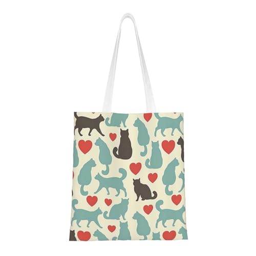 GSGCSBYMLG Einkaufstasche mit Aufdruck "Happy Walking Kitty", waschbare Aufbewahrungstasche GSGCSBYMLG Einkaufstasche mit Aufdruck "Happy Walking Kitty", waschbare Aufbewahrungstasche von GSGCSBYMLG