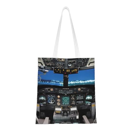 GSGCSBYMLG Einkaufstasche mit Flugzeug-Cockpit, waschbare Aufbewahrungstasche GSGCSBYMLG Einkaufstasche mit Flugzeug-Cockpit, waschbare Aufbewahrungstasche von GSGCSBYMLG