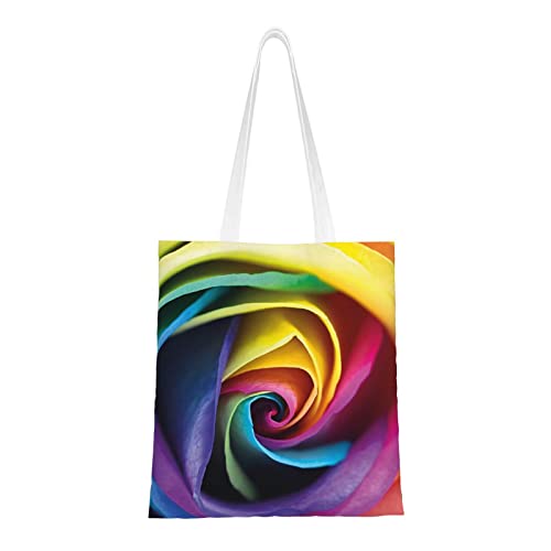 GSGCSBYMLG Einkaufstasche mit Regenbogen-Rosen-Motiv, waschbare Aufbewahrungstasche GSGCSBYMLG Einkaufstasche mit Regenbogen-Rosen-Motiv, waschbare Aufbewahrungstasche von GSGCSBYMLG