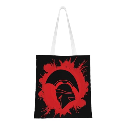 GSGCSBYMLG Einkaufstasche mit Spartan-Kriegerhelm-Motiv, waschbare Aufbewahrungstasche GSGCSBYMLG Einkaufstasche mit Spartan-Kriegerhelm-Motiv, waschbare Aufbewahrungstasche von GSGCSBYMLG