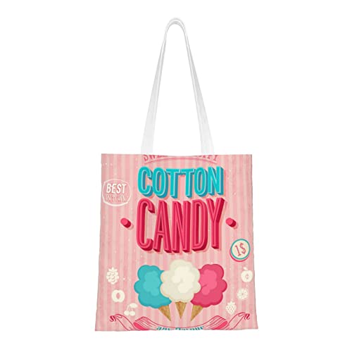 GSGCSBYMLG Einkaufstasche mit Zuckerwatte-Aufdruck, waschbare Aufbewahrungstasche GSGCSBYMLG Einkaufstasche mit Zuckerwatte-Aufdruck, waschbare Aufbewahrungstasche von GSGCSBYMLG