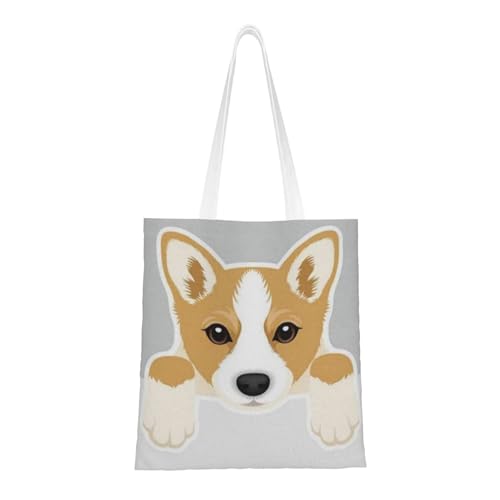 GSGCSBYMLG Einkaufstasche mit niedlichem Cartoon-Motiv mit walisischem Corgi-Motiv, waschbare Aufbewahrungstasche GSGCSBYMLG Einkaufstasche mit niedlichem Cartoon-Motiv mit walisischem Corgi-Motiv, waschbare Aufbewahrungstasche von GSGCSBYMLG