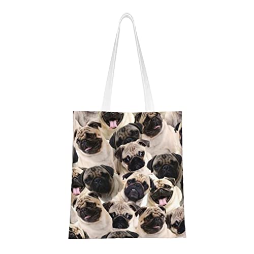 GSGCSBYMLG Einkaufstasche mit niedlichem Mops-Aufdruck, waschbare Aufbewahrungstasche GSGCSBYMLG Einkaufstasche mit niedlichem Mops-Aufdruck, waschbare Aufbewahrungstasche von GSGCSBYMLG
