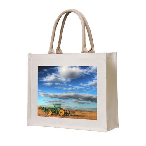 GSGCSBYMLG Fantasy Farm-Traktor bedruckte Canvas-Tragetasche, Einkaufstasche GSGCSBYMLG Fantasy Farm-Traktor bedruckte Canvas-Tragetasche, Einkaufstasche von GSGCSBYMLG
