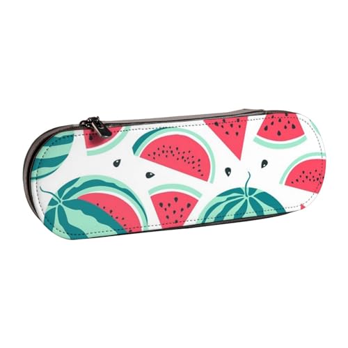 GSGCSBYMLG Federmäppchen aus Leder, Motiv: Früchte, Wassermelone, bedruckt, Schreibwarenbeutel von GSGCSBYMLG