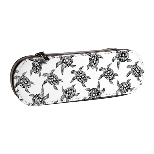 GSGCSBYMLG Federmäppchen aus Leder, Motiv: Meeresschildkröten, bedruckt, Schreibwaren-Tasche von GSGCSBYMLG